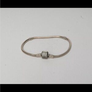 Pandora "Moments Sparkling Pave Clasp Snake" Chain bracelet